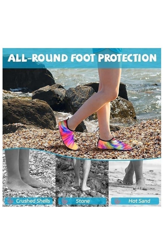 رونق حذاء بحر مائي كاجوال ملون، مقاس 23-22، مثالي للسباحة والغطس والرياضات المائية، سريع الجفاف ومانع للانزلاق. حذاء مياة . جوارب سباحة .مستلزمات السباحة - Image 4